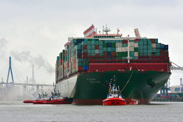 SLC - Cscl Globe Beim Erstanlauf In Den Hamburger Hafen Copyright Hhm Hasenpusch 1